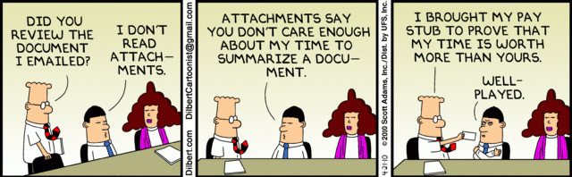 Dilbert’s take on email attachments